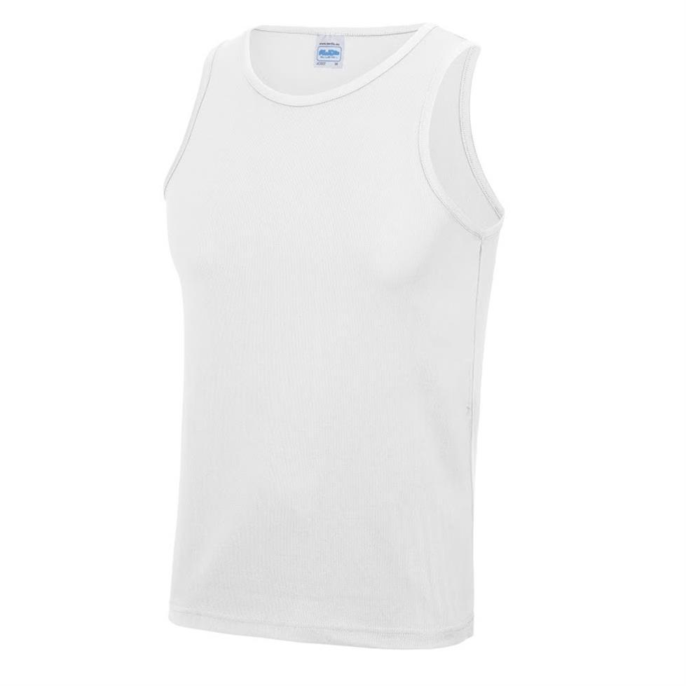 Mens Plain Polyester Breathable Wicking Athletic Sports Tank Top Vest Singlet