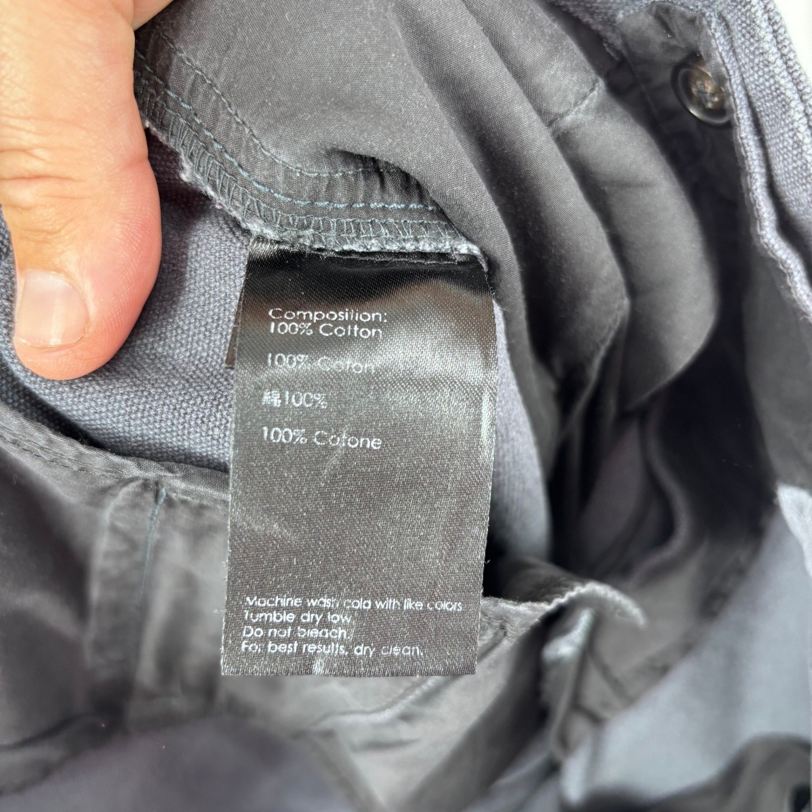 3.1 Phillip Lim Canvas Pleated Tapered Pants Womens 32 Dark Gray Cotton Chino