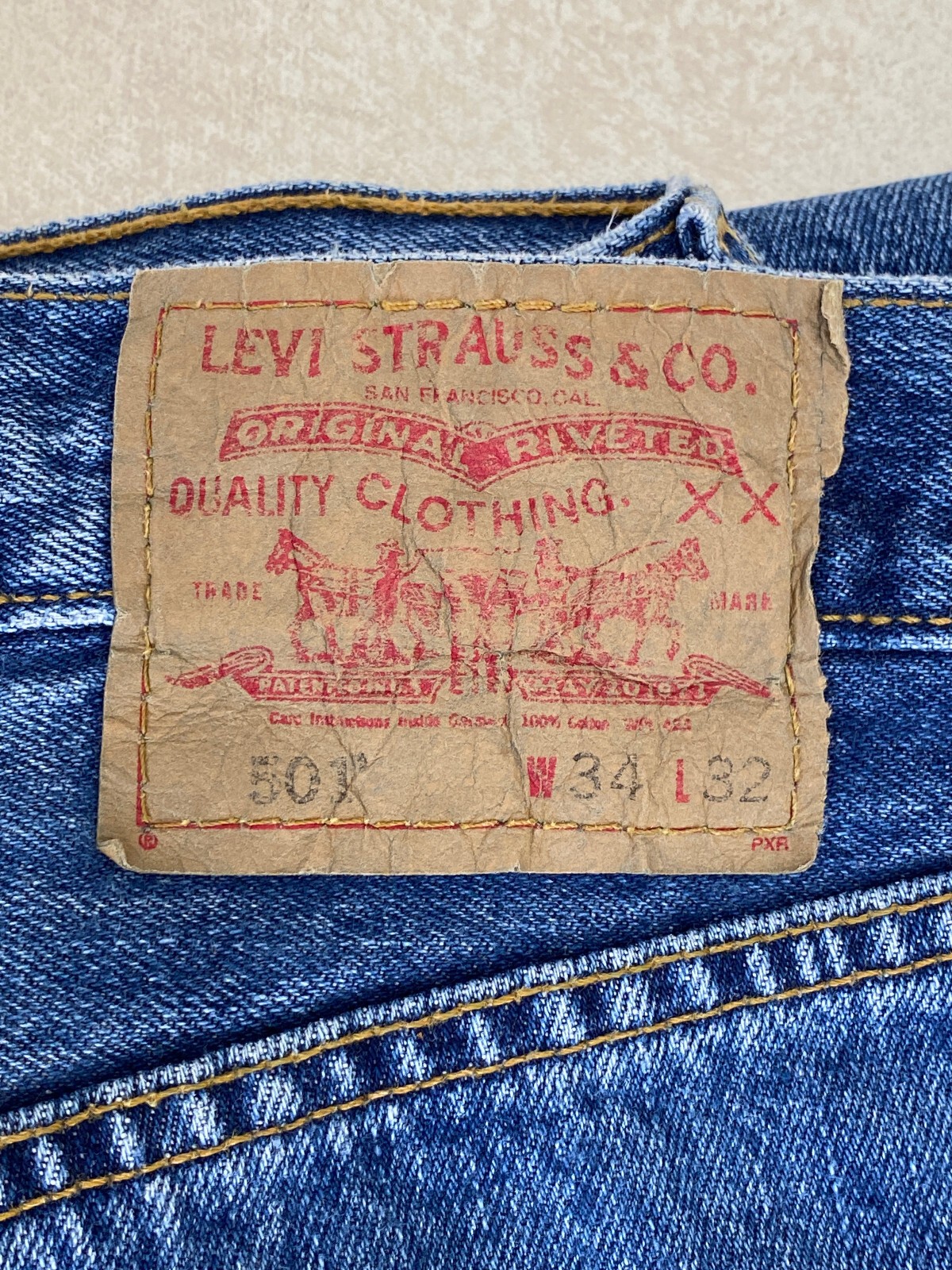 34X32 Levi’s 501 Vintage Denim Jeans