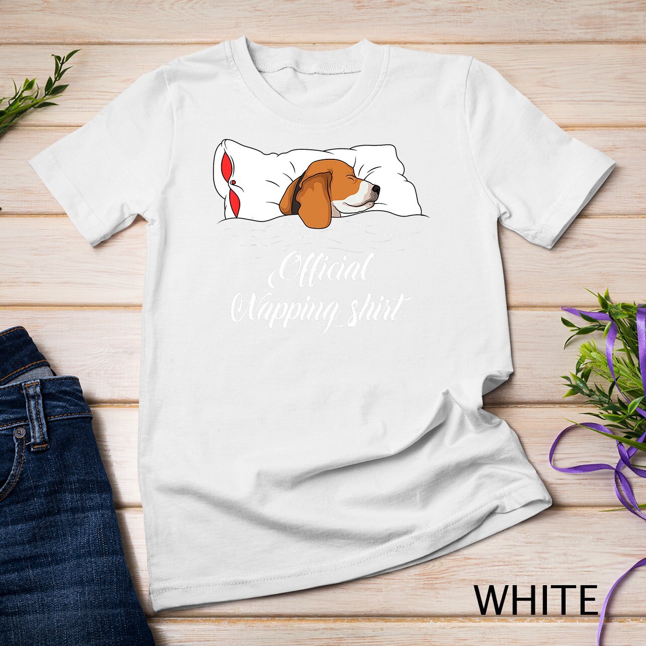 Sleeping Beagle Pyjamas Dog Lover Gift Official Napping Unisex T-shirt
