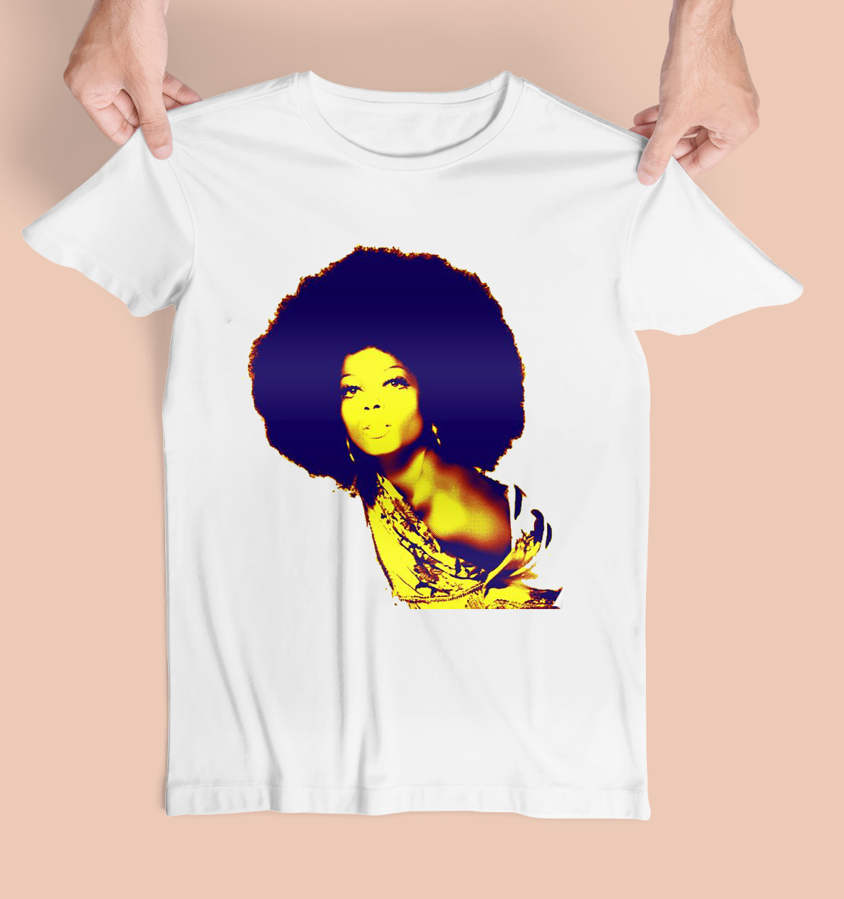Diana Ross Hair Collage Cotton White Men S-234XL T-shirt