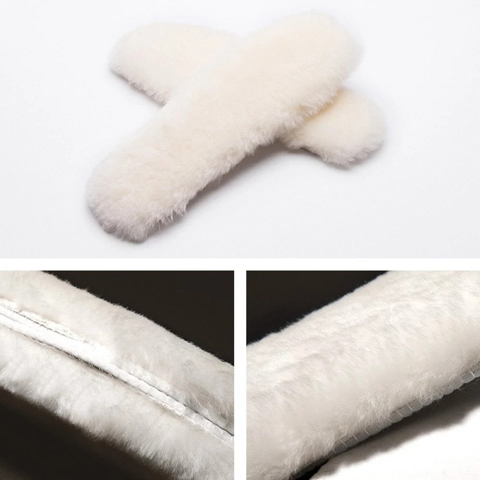 2 Pairs Sheepskin Wool Insoles Warm Soft Shoe Inserts for Men & Women US10 NEW