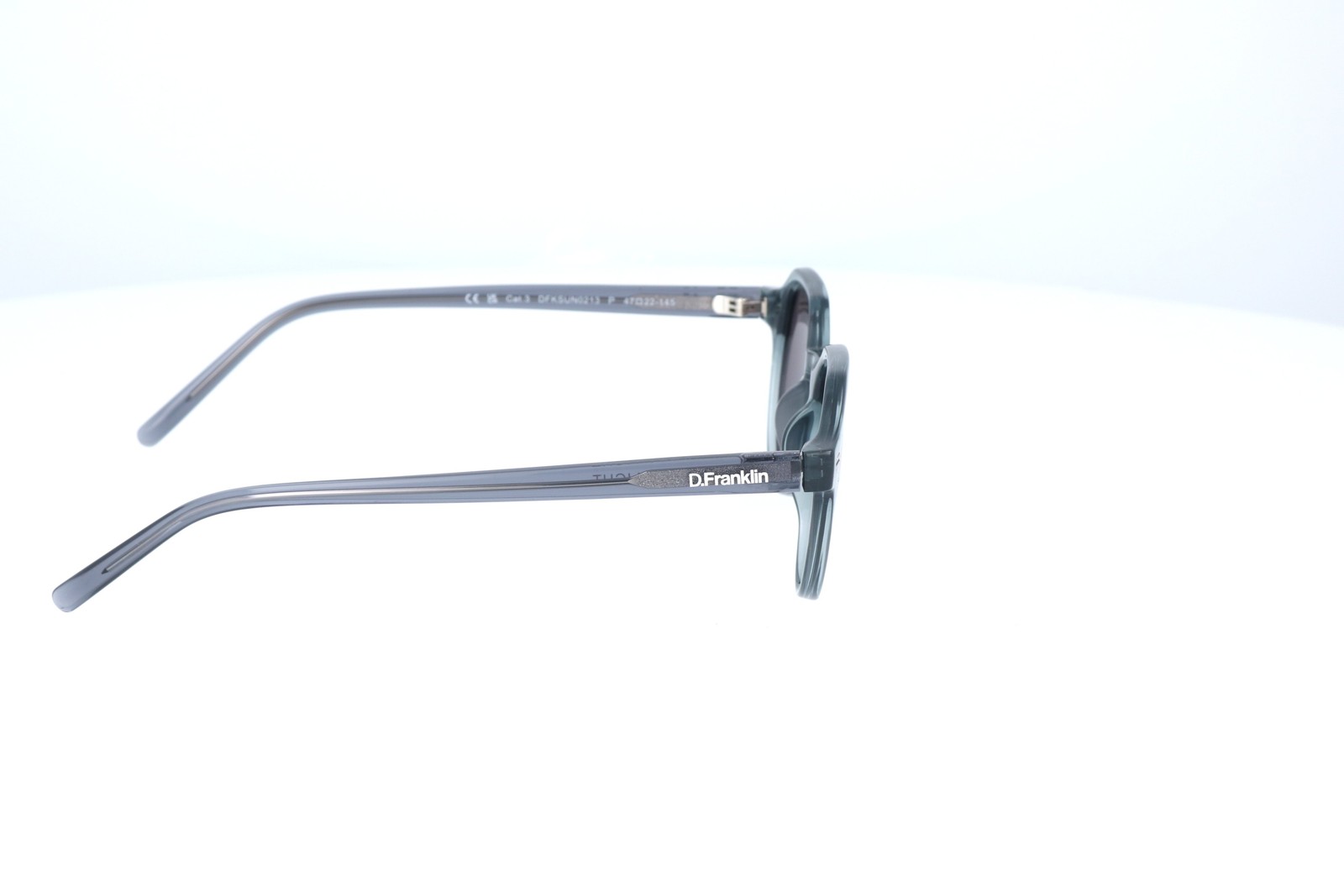 D Franklin Ultra Light Grey Round Polorized Sunglasses DFKSUN0213 47-22-145