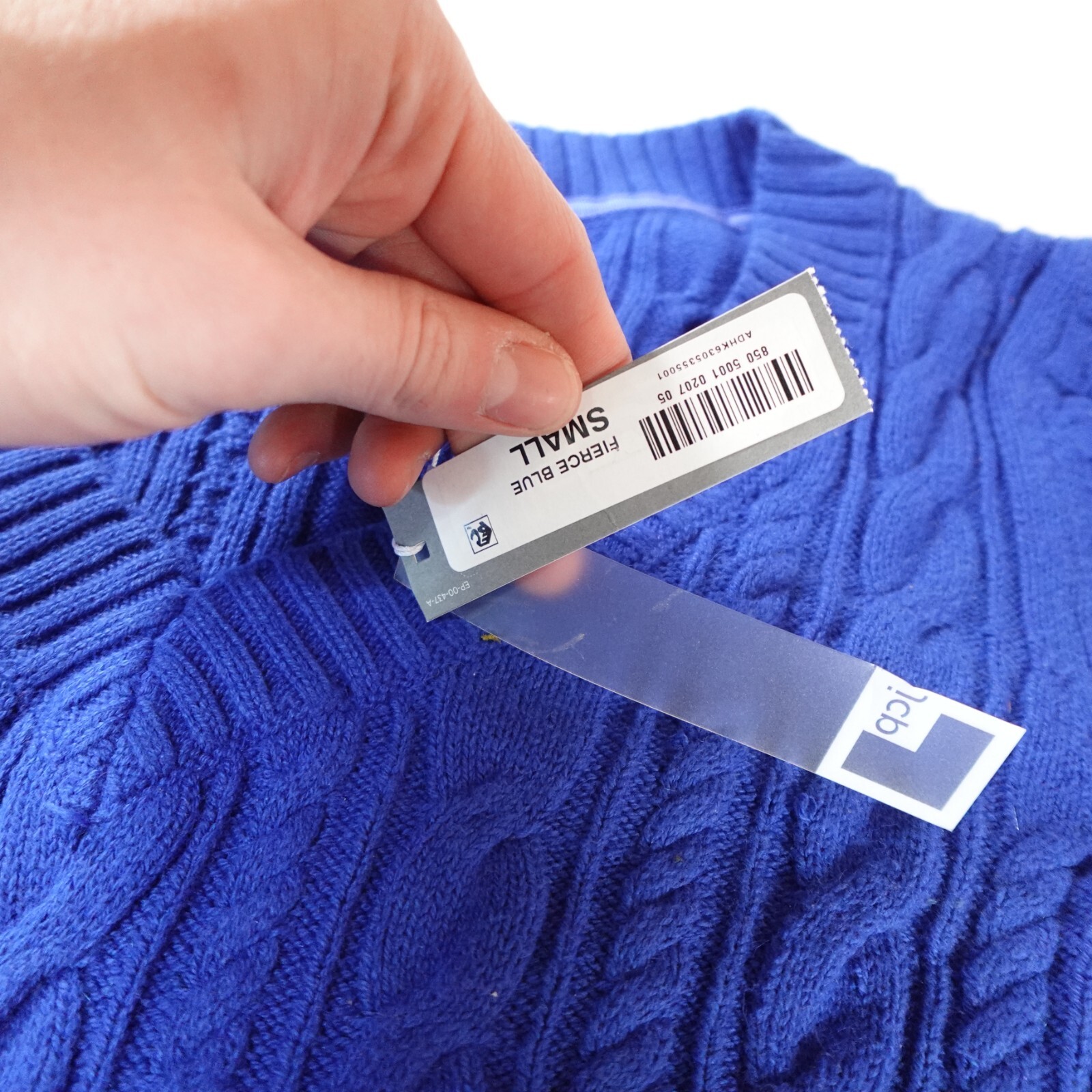 Vintage Jcpenny Sweater Womens Small Blue Fisherman Knit Pullover Outdoor Top