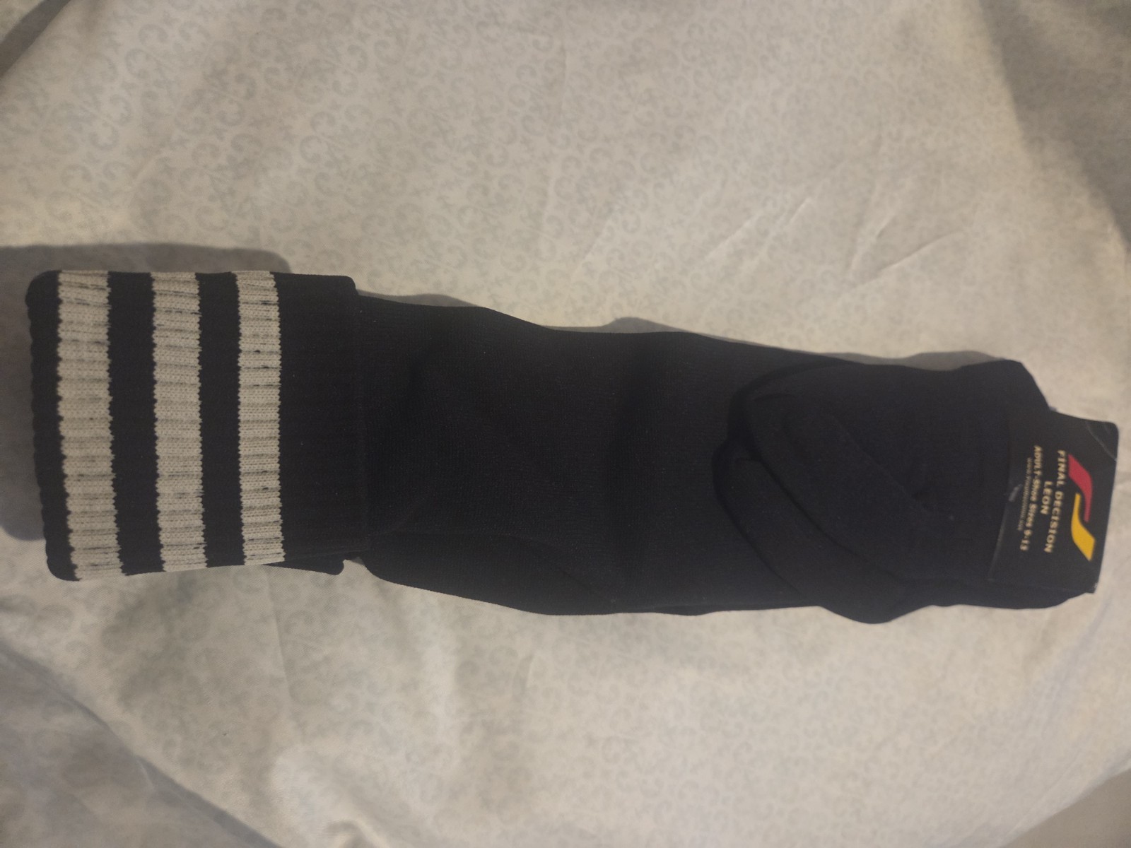 Final Decision Athletic Over-the-Calf Striped Socks Black/White Size 9-13