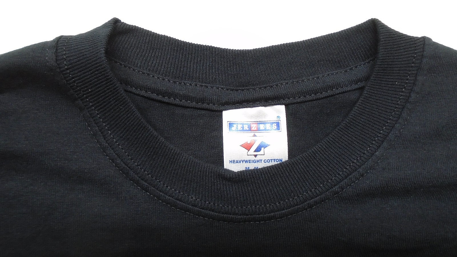 72 JERZEES Classics™ Unisex Black Crew T-⁠Shirts 363M 5.6 oz 100% Cotton Medium
