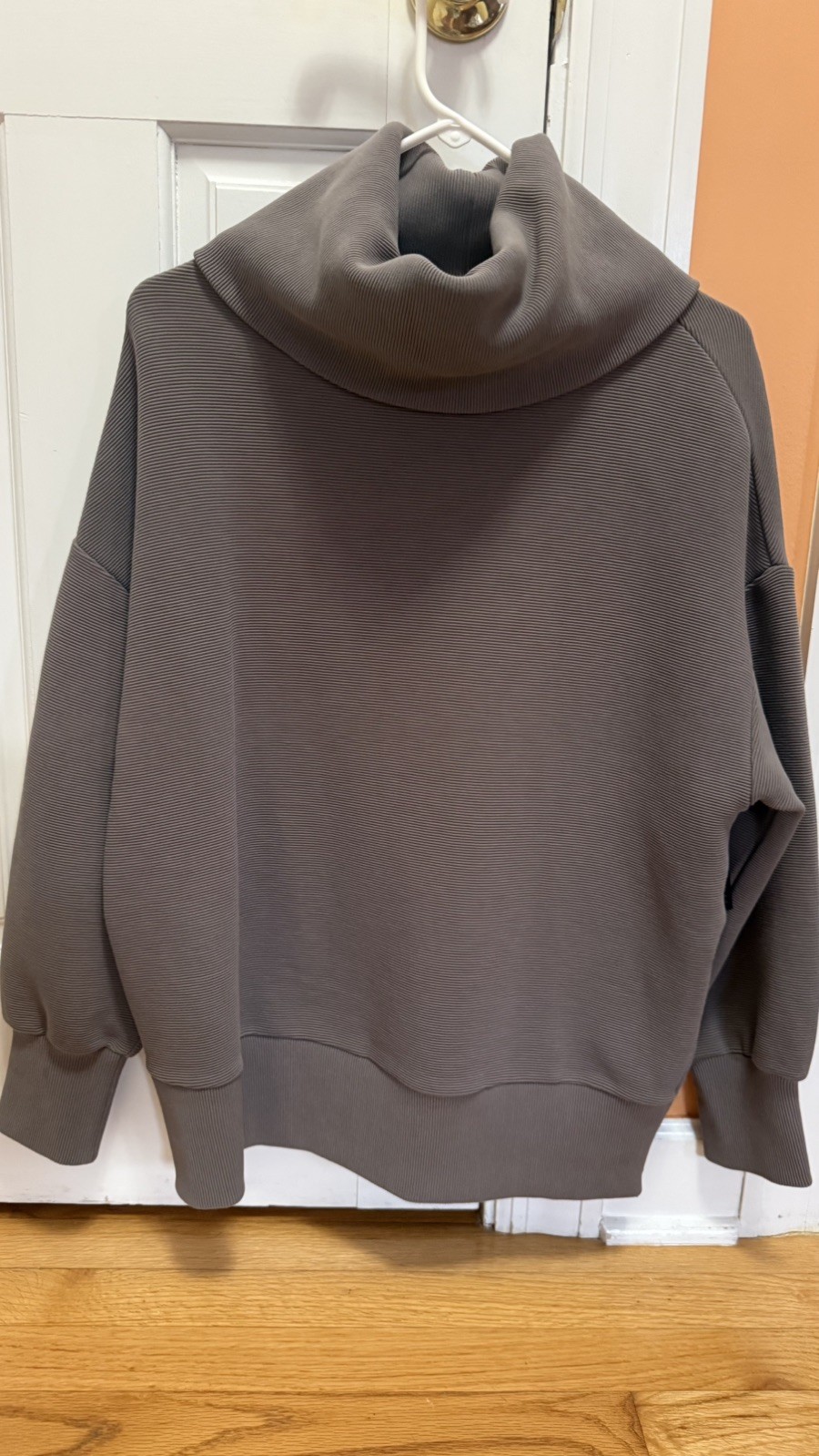 Varley Milton Sweat – Tarmac Longline Doublesoft Taupe Fleck Pullover