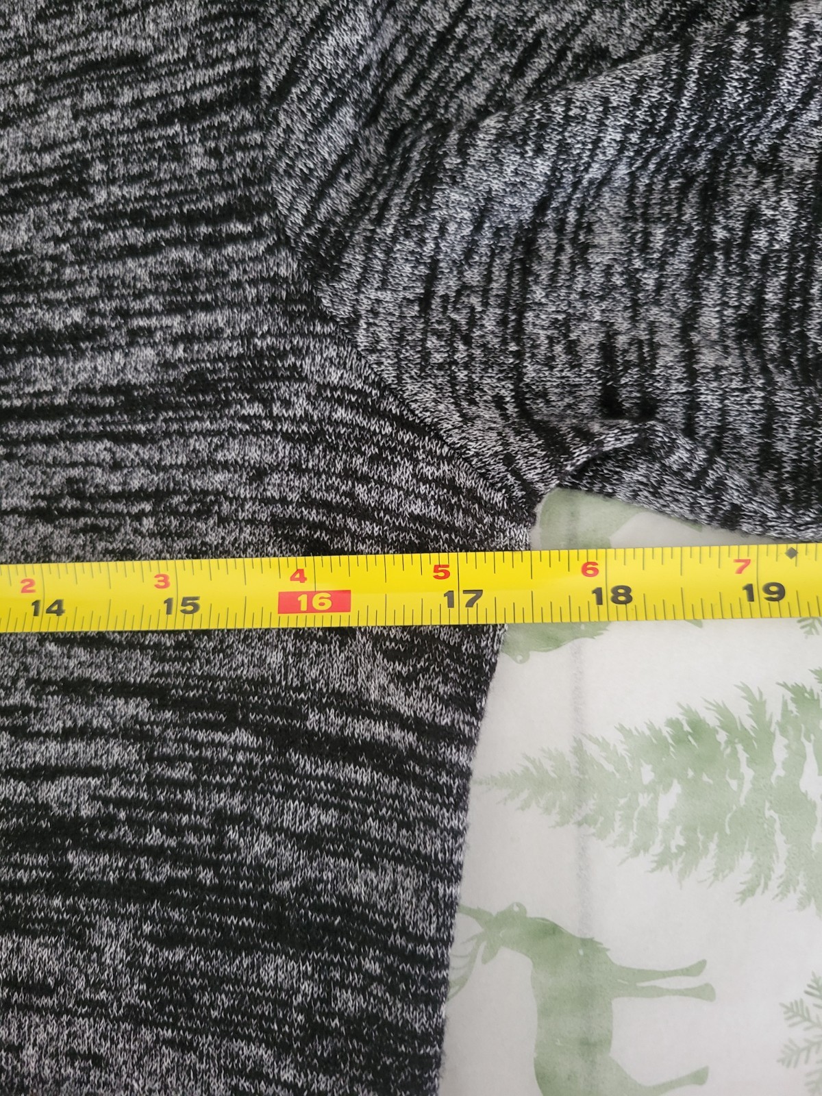 APT. 9 Modern Essentials Women’s Medium Gray Space Dye V-Neck 3/4 Sleeve Stretch