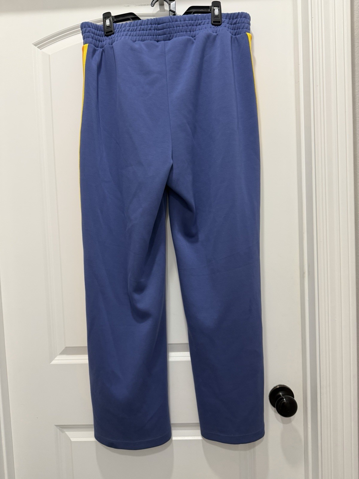 ALDI GEAR Wide Leg Bottoms Jogger Pants Rainbow Stripe Blue XL