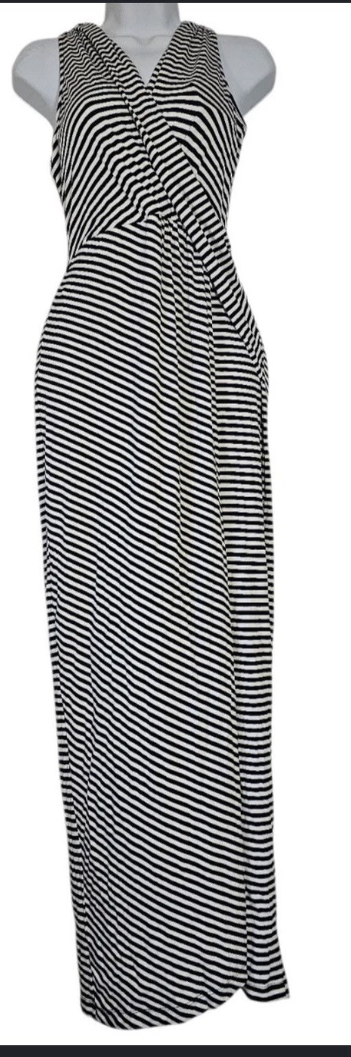 Calvin Klein Black & White Criss Cross, Open Back Dress Size 6