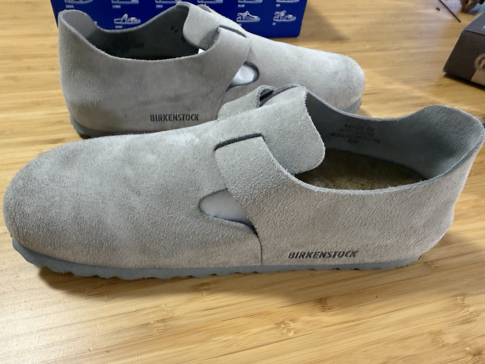 Birkenstock London Suede Leather Stone Coin EU39/W8-8.5 Medium/Narrow EUC