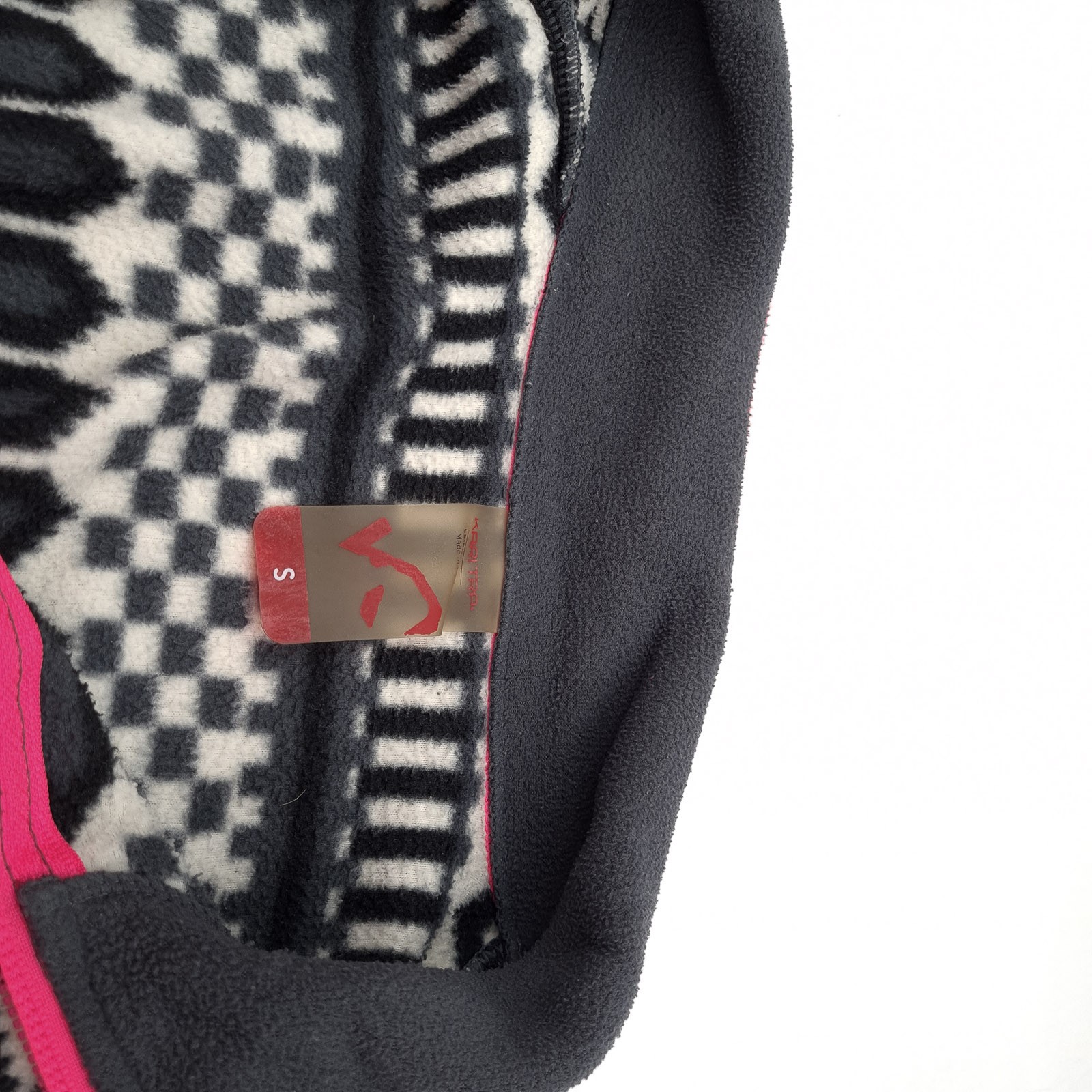Kari Traa Fleece Jacket Grey Geo Microfleece Zip Up Outdoor Women Cu0 Size S