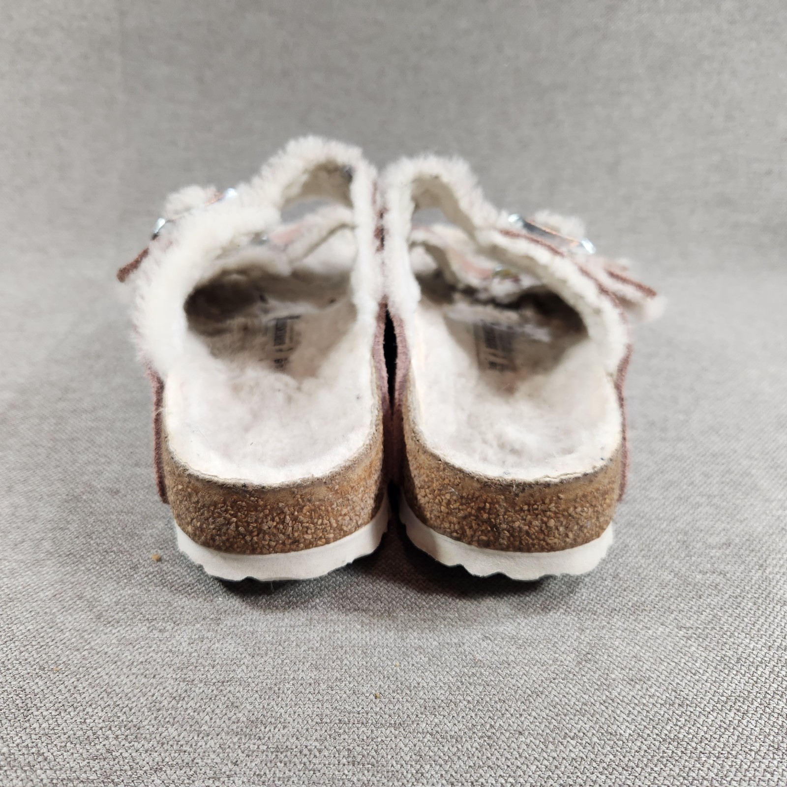BIRKENSTOCK Arizona Shearling Pink Clay Straps Women’s Size 7 Sandals Shoes