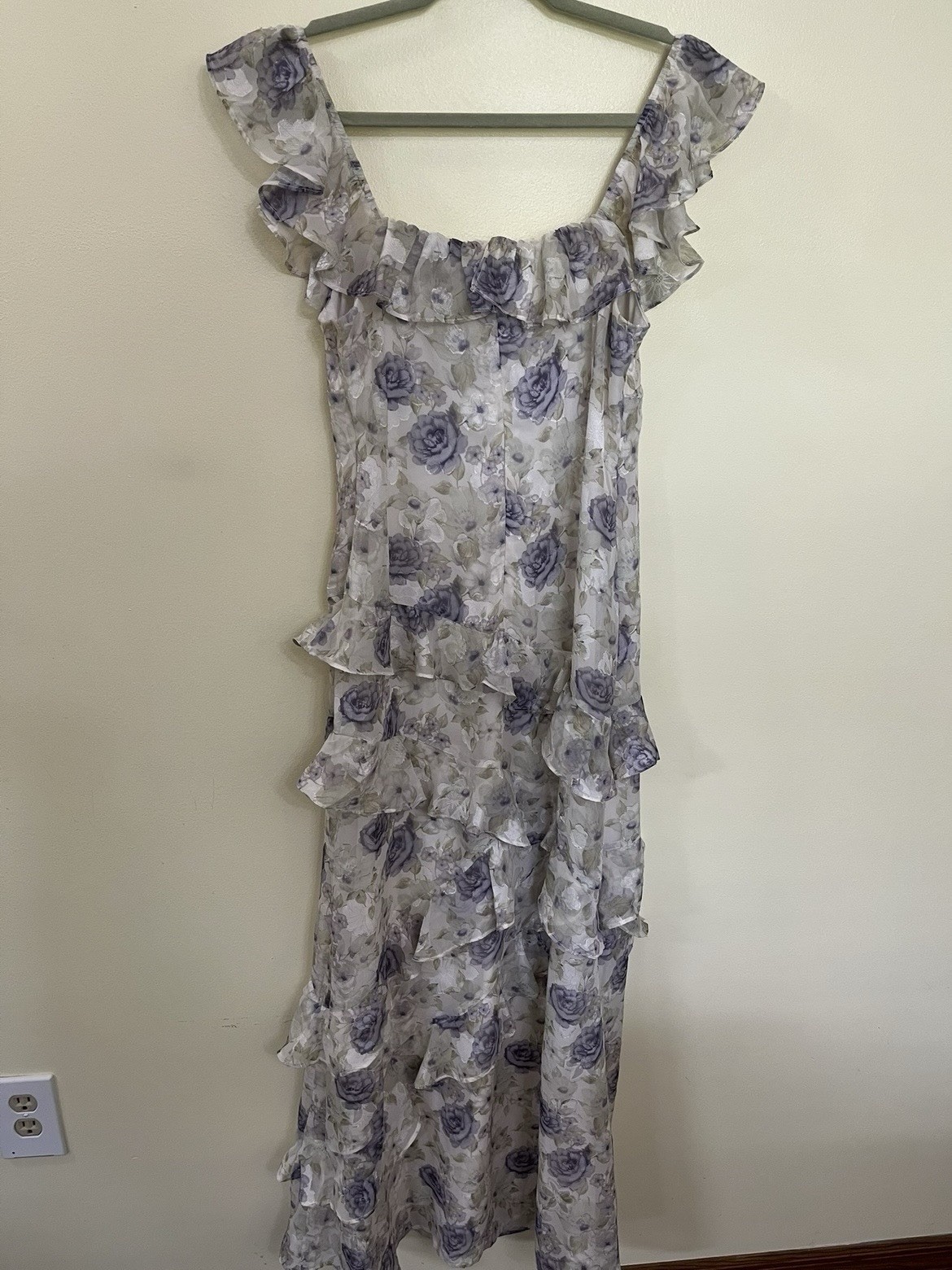 NEW Altar’d State Size Medium Blue and Green Floral Maxi Dress NWT