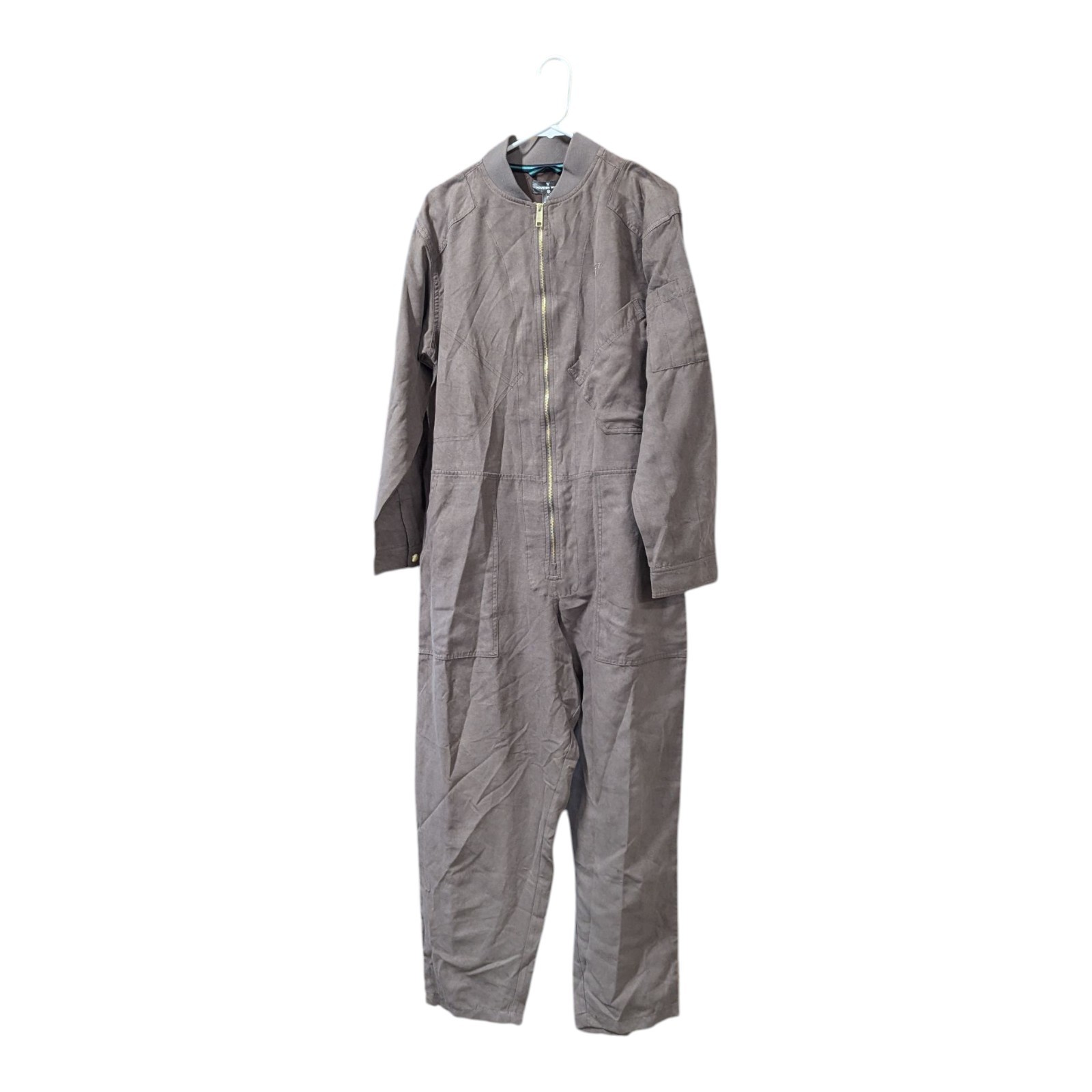 A-13 Houston White Adult Flight Jumpsuit – Brown – Small