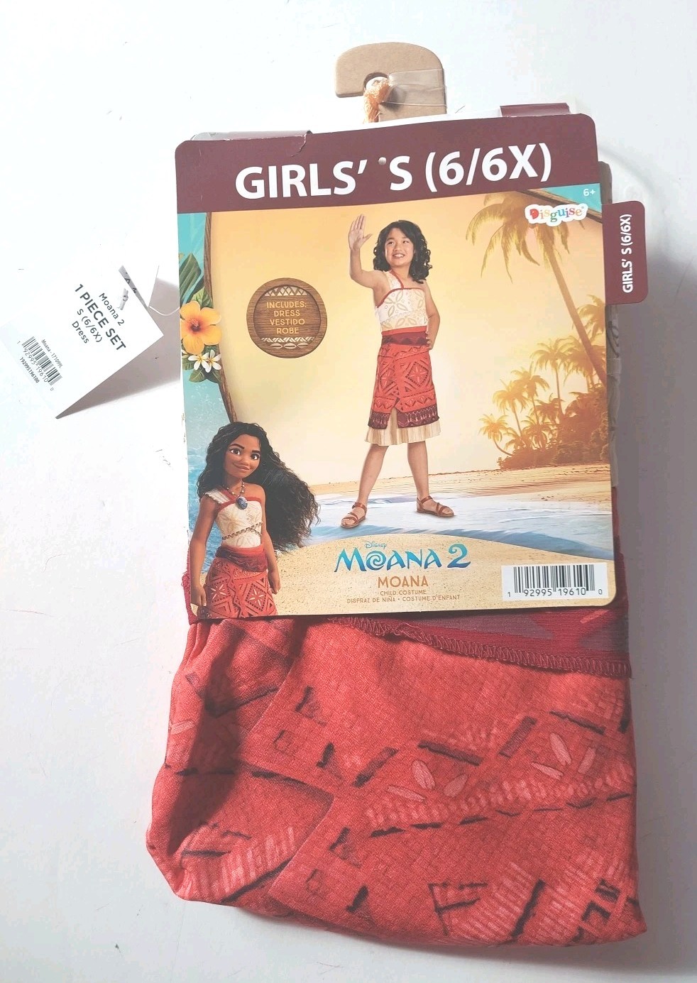 Disney Moana 2 Girls S 6/6x Dress Up Costume Halloween