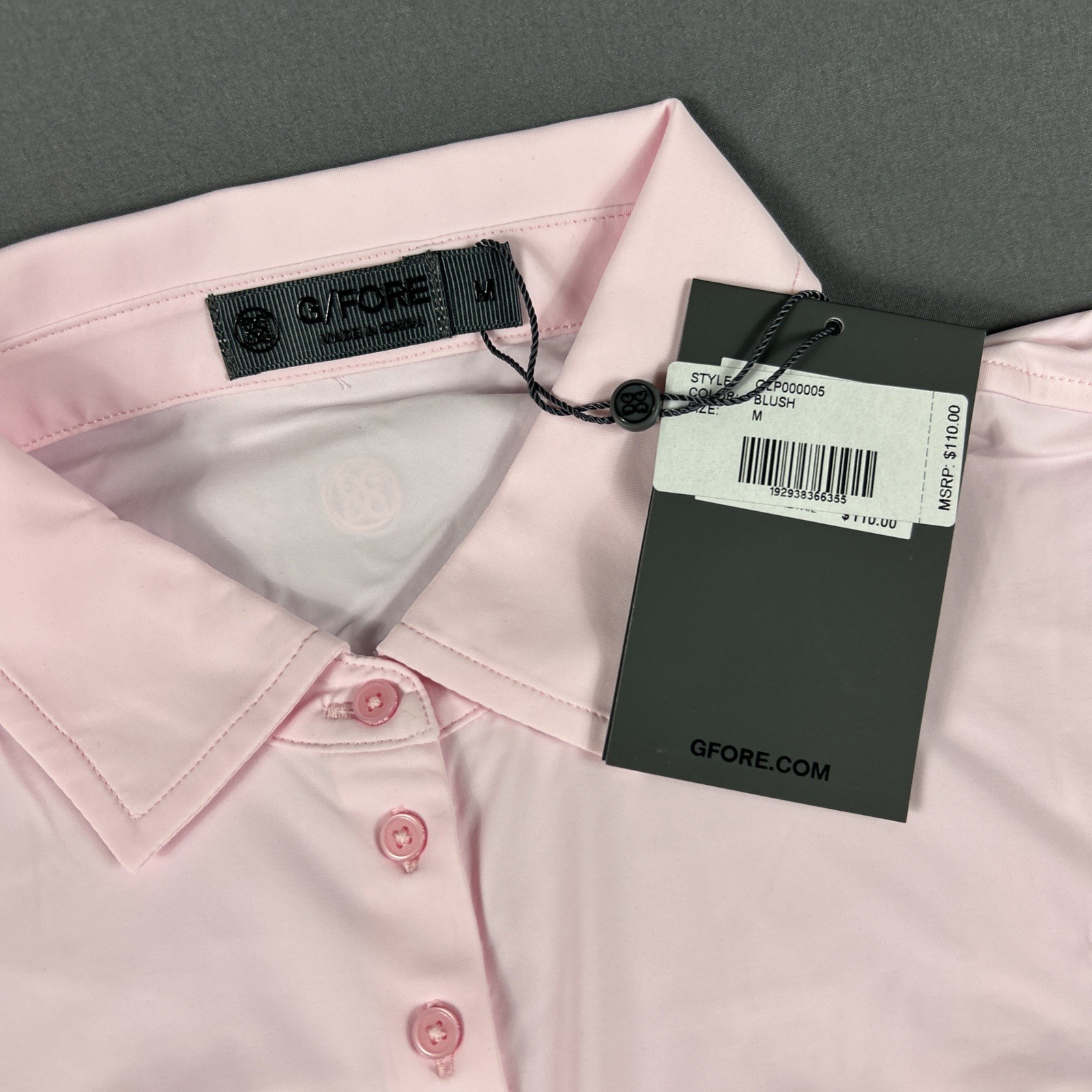 G/Fore G4 Golf Shirt Polo Silky Tech Sleeveless Medium Pink Nylon NWT MSRP $110