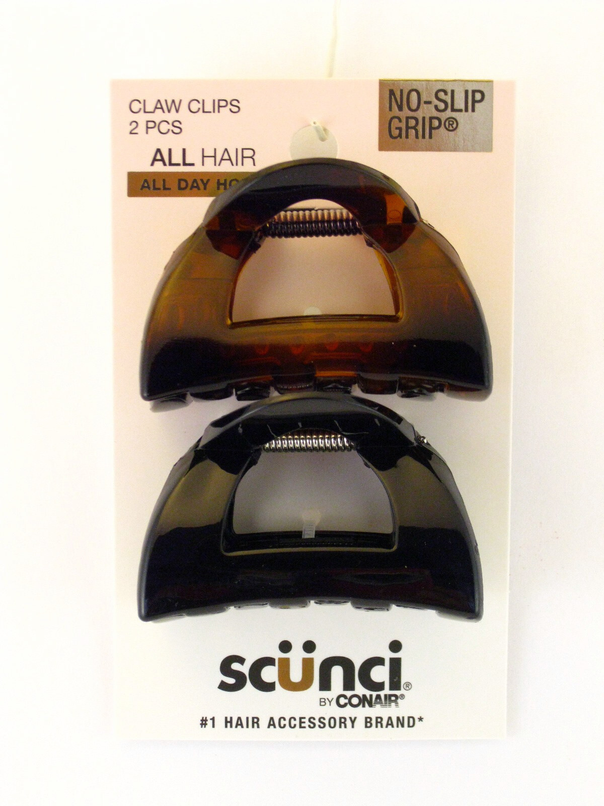 SCUNCI NO SLIP GRIP 5.5 CM JAW HAIR CLIPS – 2 PCS. (37168)
