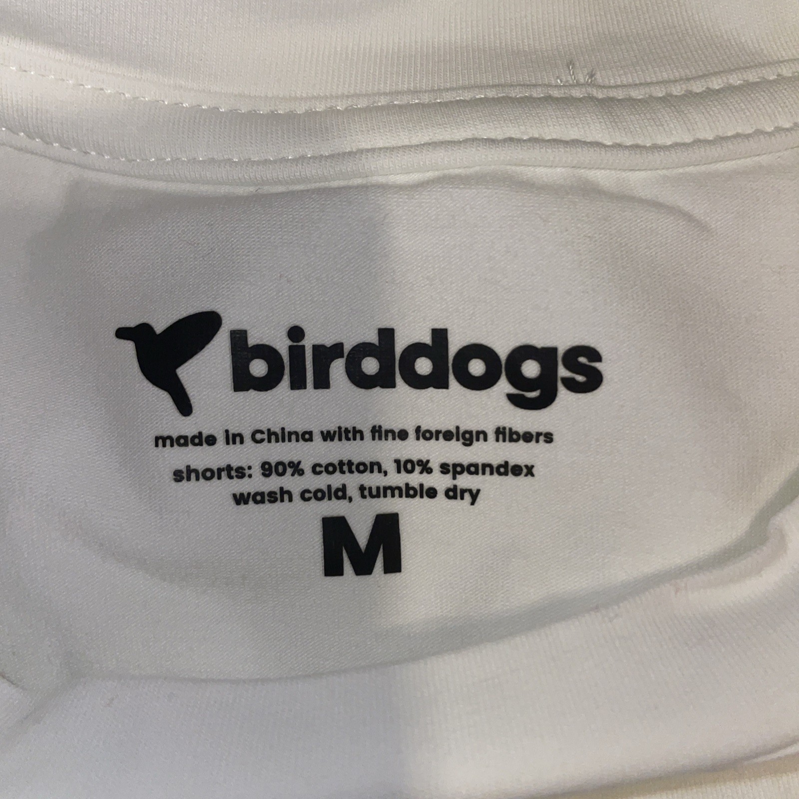 Birddogs Blue Flower Bird White Tee Men’s M Cotton Spandex Graphic.