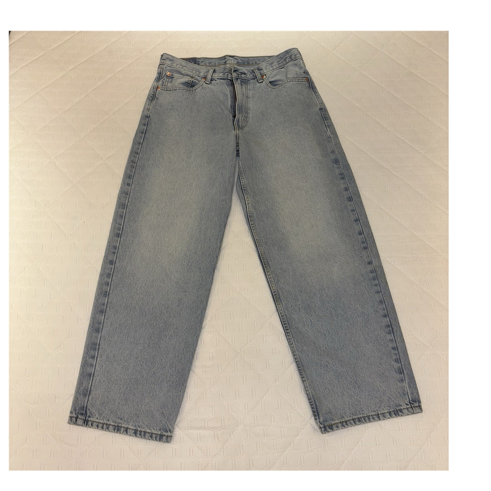 Levi’s Men’s 578 Series Light Wash Blue Wide-Leg Denim Jeans Regular Fit