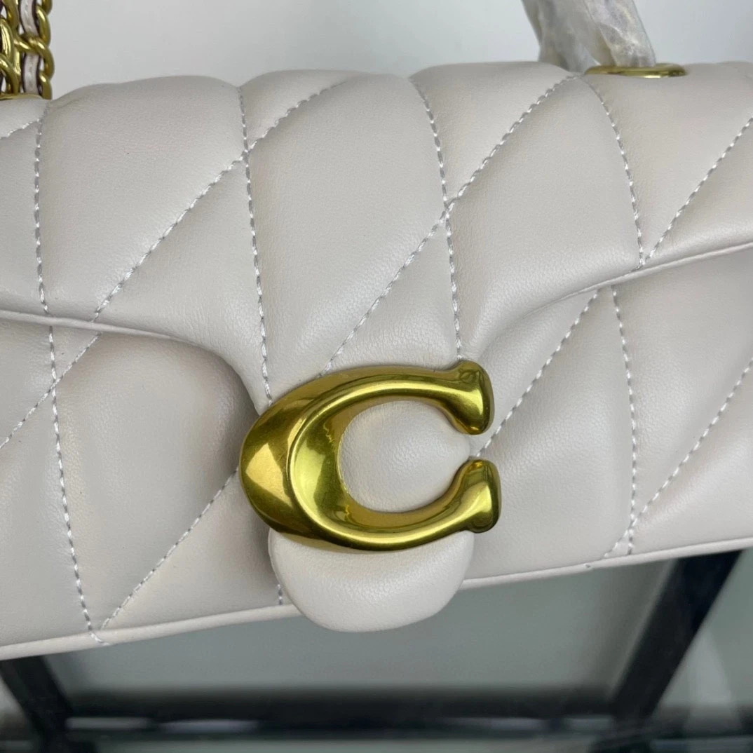 Coach Tabby Shoulder Bag 20 Quilted CP149 Chalk White