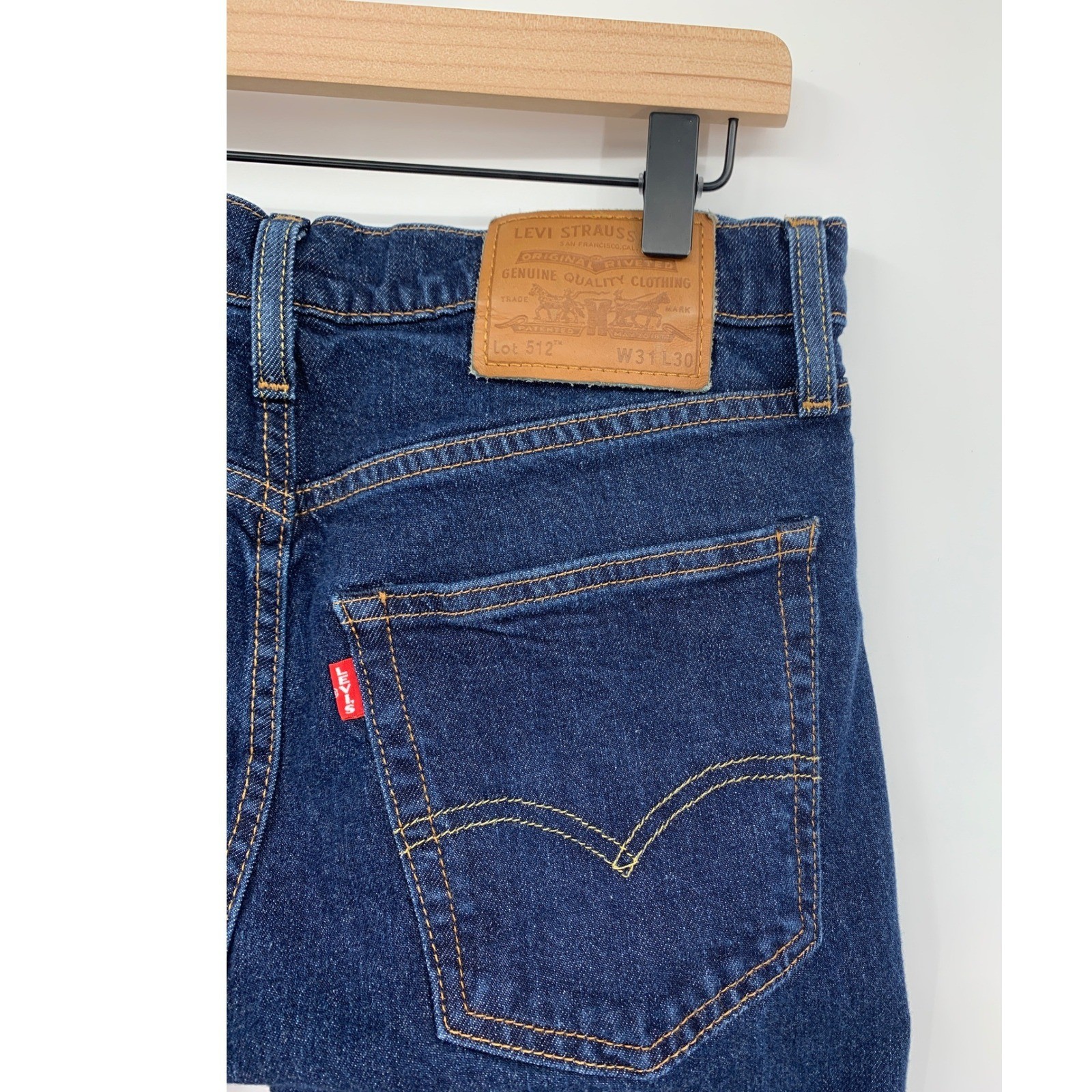 Levis 512 Jeans Mend 31×30 Blue Slim Taper Dark Wash Denim Pants