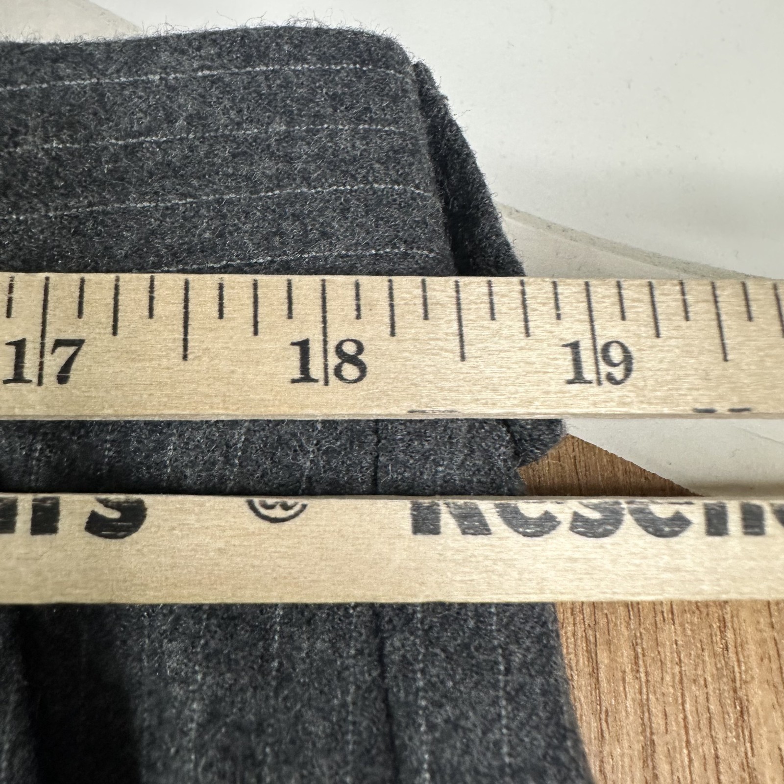 VTG Hickey Freeman Suit Mens 42L Gray Pinstripe 3/2 Roll Pants 36×34 flannel