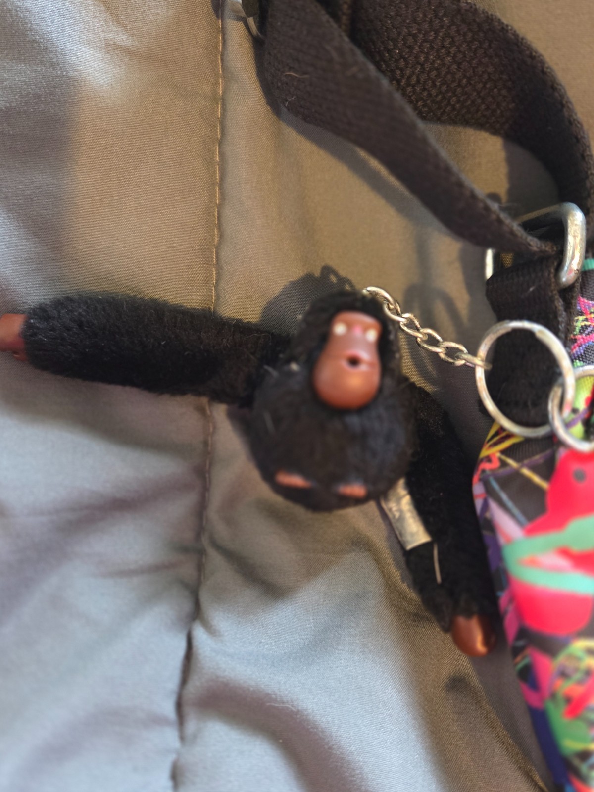 Retro Skribble Water Color Kipling Crossbody with Monkey Tag