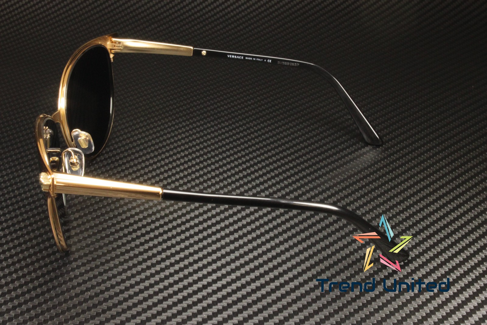 VERSACE VE2168 14095R Pink Gold Dark Grey Mirror Pink 57 mm Women’s Sunglasses