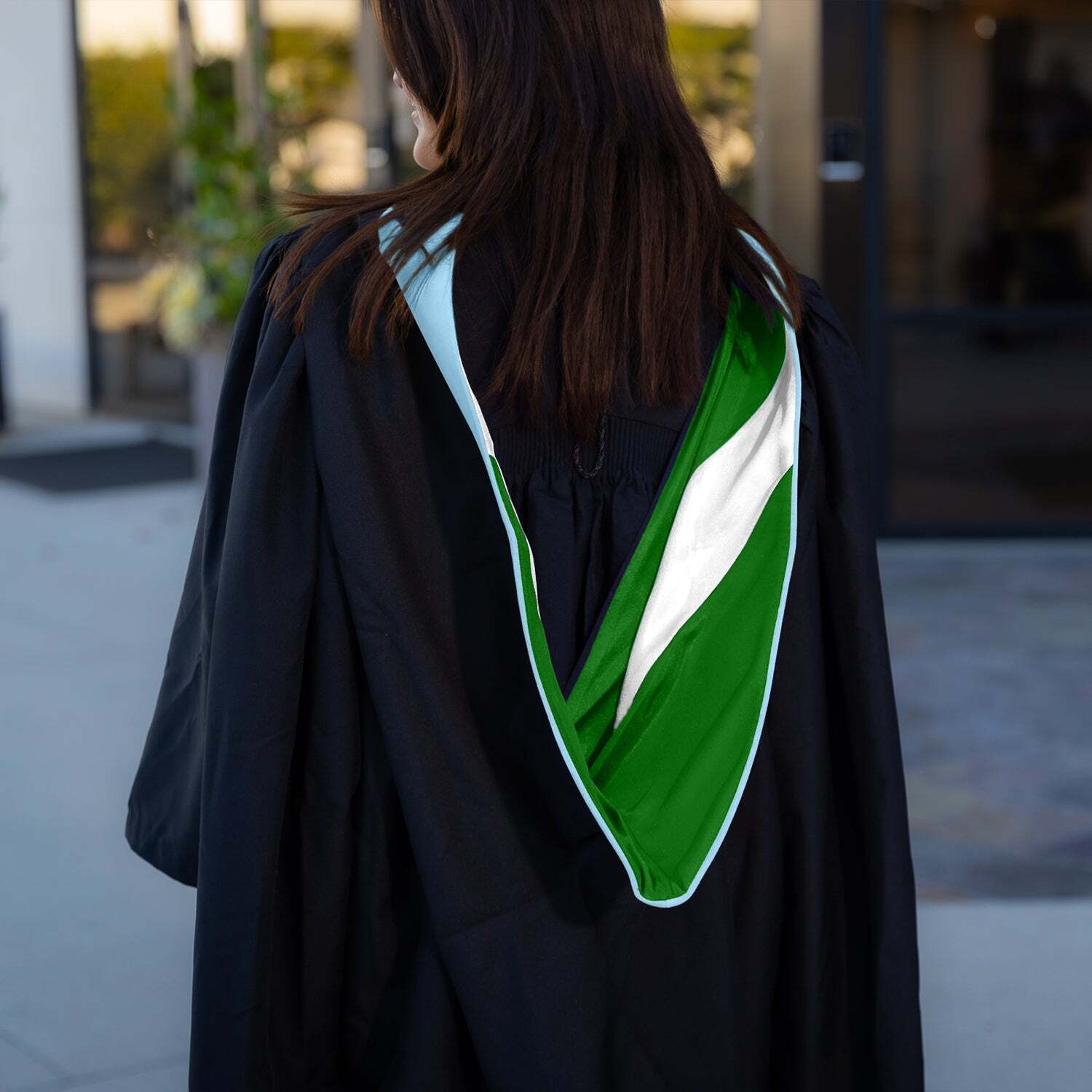 Endea Graduation Masters Hood For Education – Light Blue/Green/White