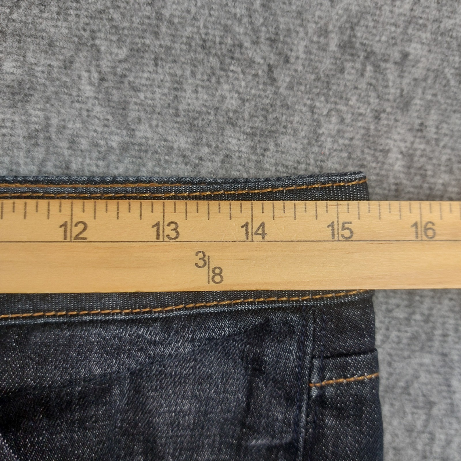 Hudson Women’s 28 (30×34) Carly Flap Straight Jeans Blue Low Rise Stretch Denim