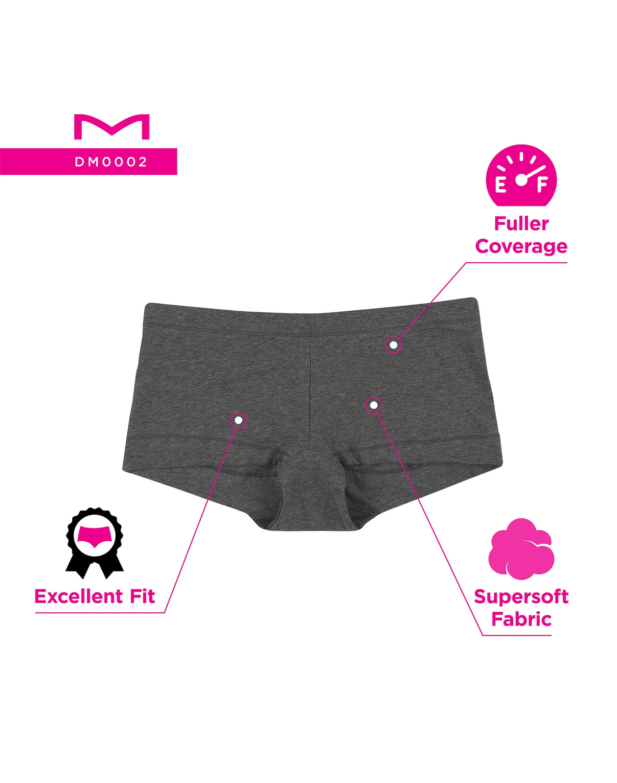 Maidenform Tailored Cotton Boyshort Dream Comfortable Non binding Stretch Soft