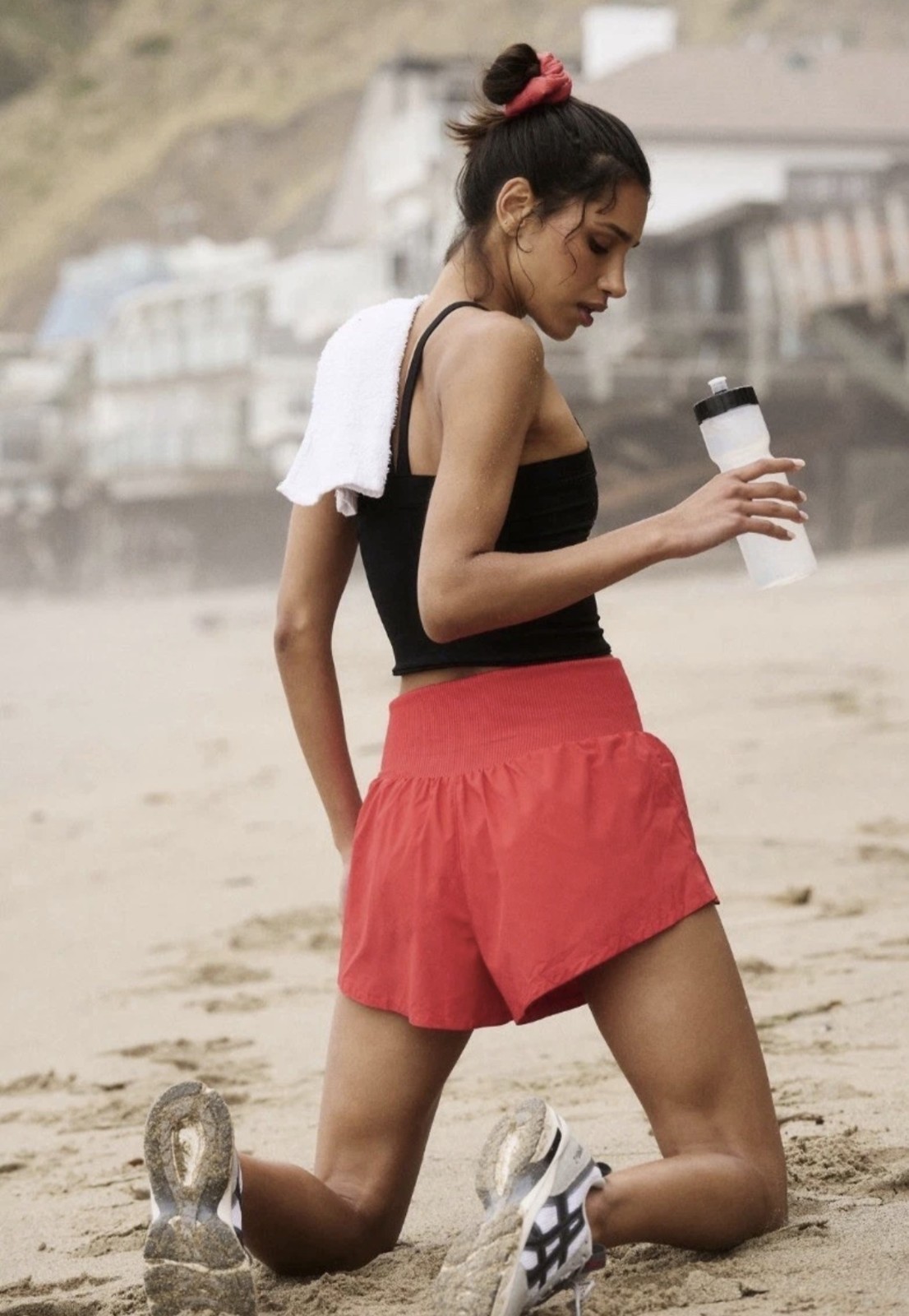 Free People Movement Womens S Carpe Diem Running Pickleball Athleisure Red Short