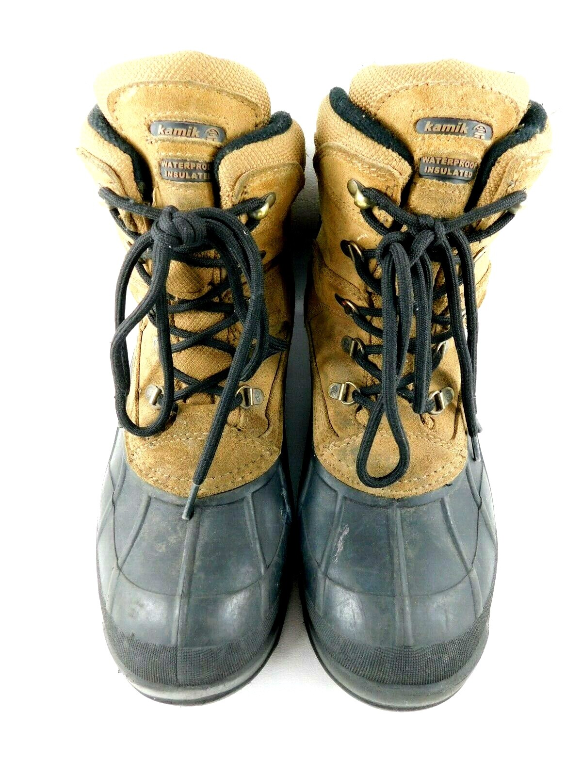 Mens Kamik Fargo Insulated Waterproof Brown Tan Leather Boots Sz US 10, EU 44
