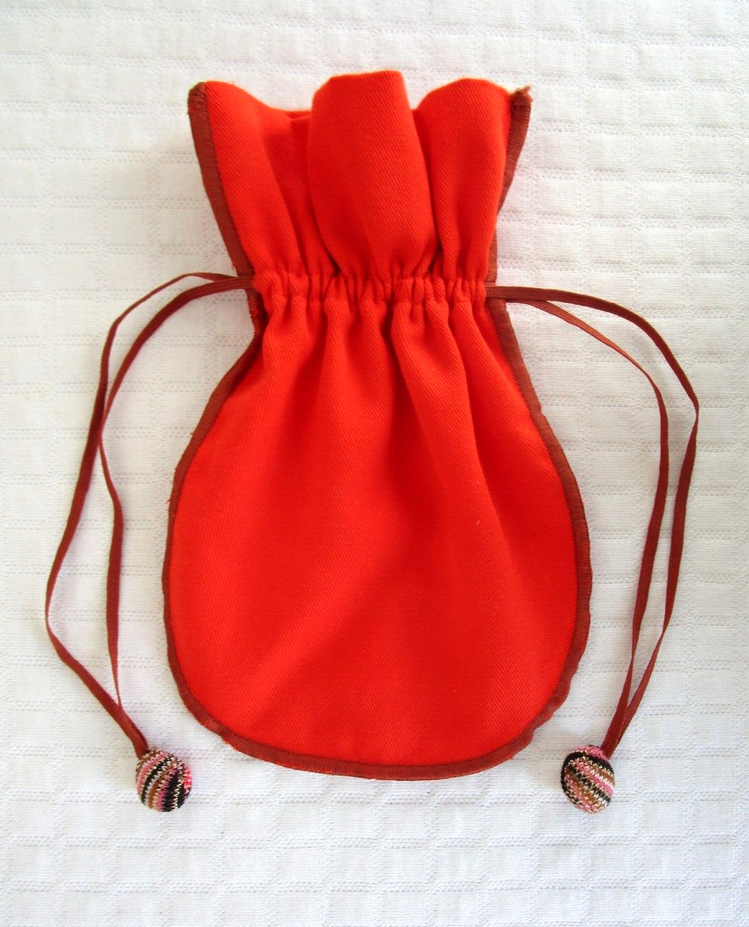 Vintage Missoni Perfume Dust Bag with Adorned Drawstring- Bag Only 5″ x 7″
