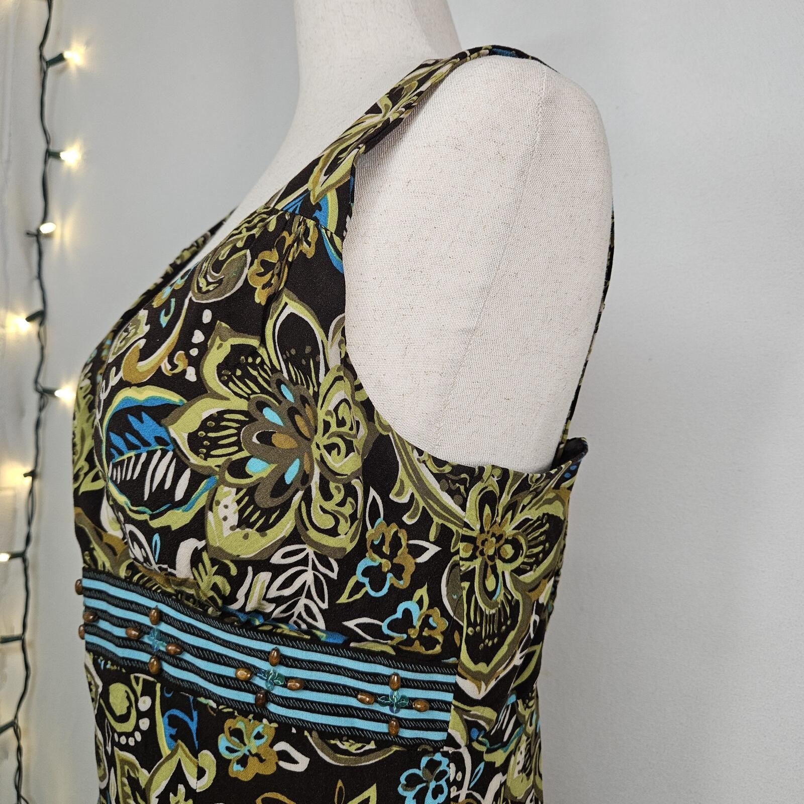 Vintage Madison Leigh adjustable strap summer dress size 8P