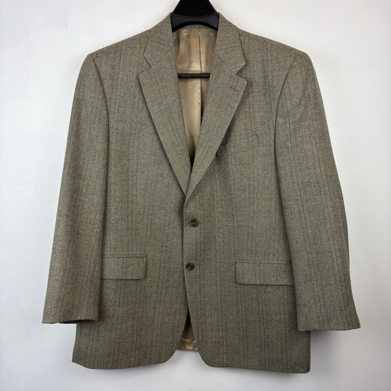 Ralph Lauren Blazer Mens 44R Tweed Herringbone Sport Coat Jacket Wool LRL Event
