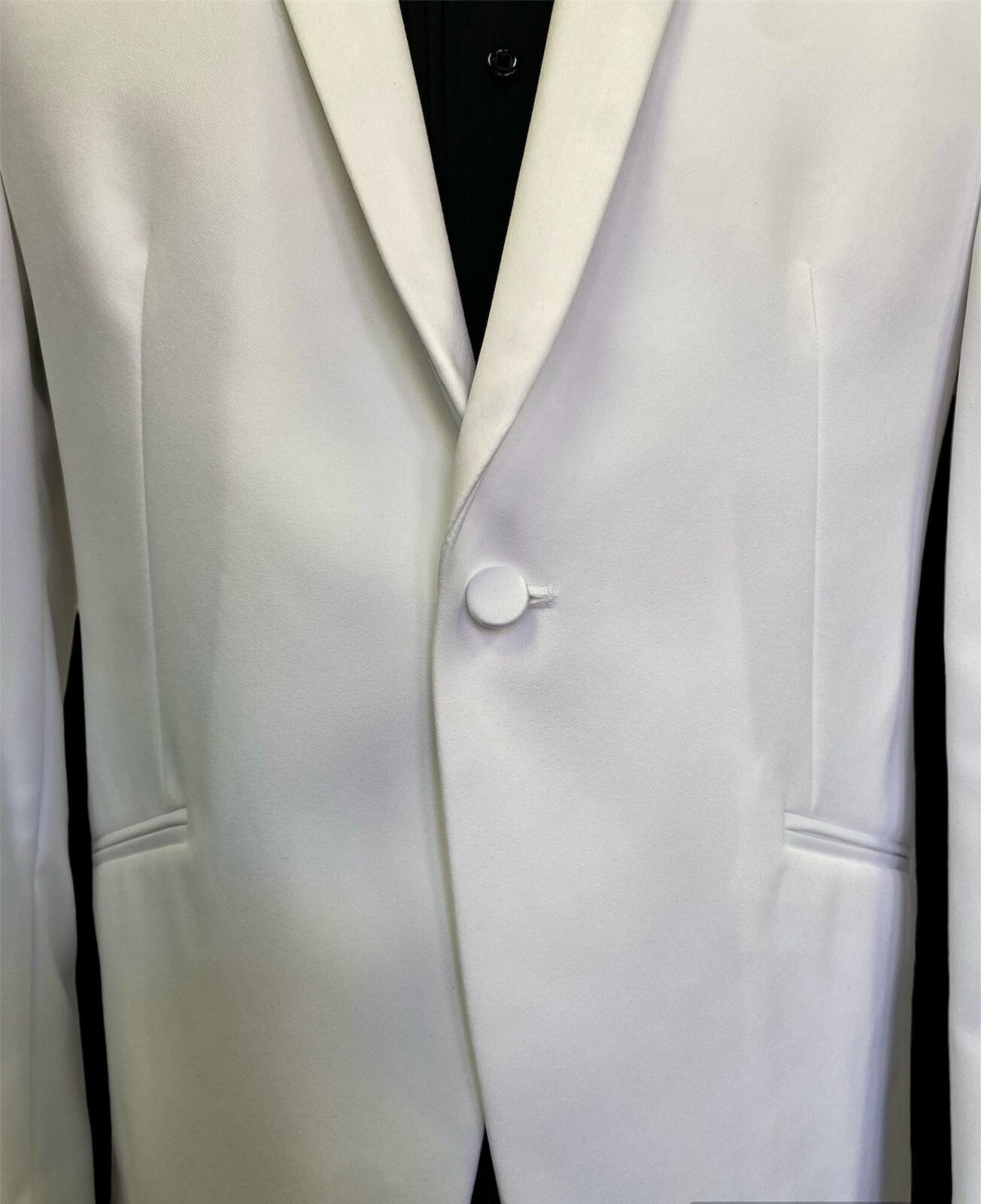 Boy’s Jean Yves White Tuxedo Jacket One Button Modern Fitted Slim Fit- Easter