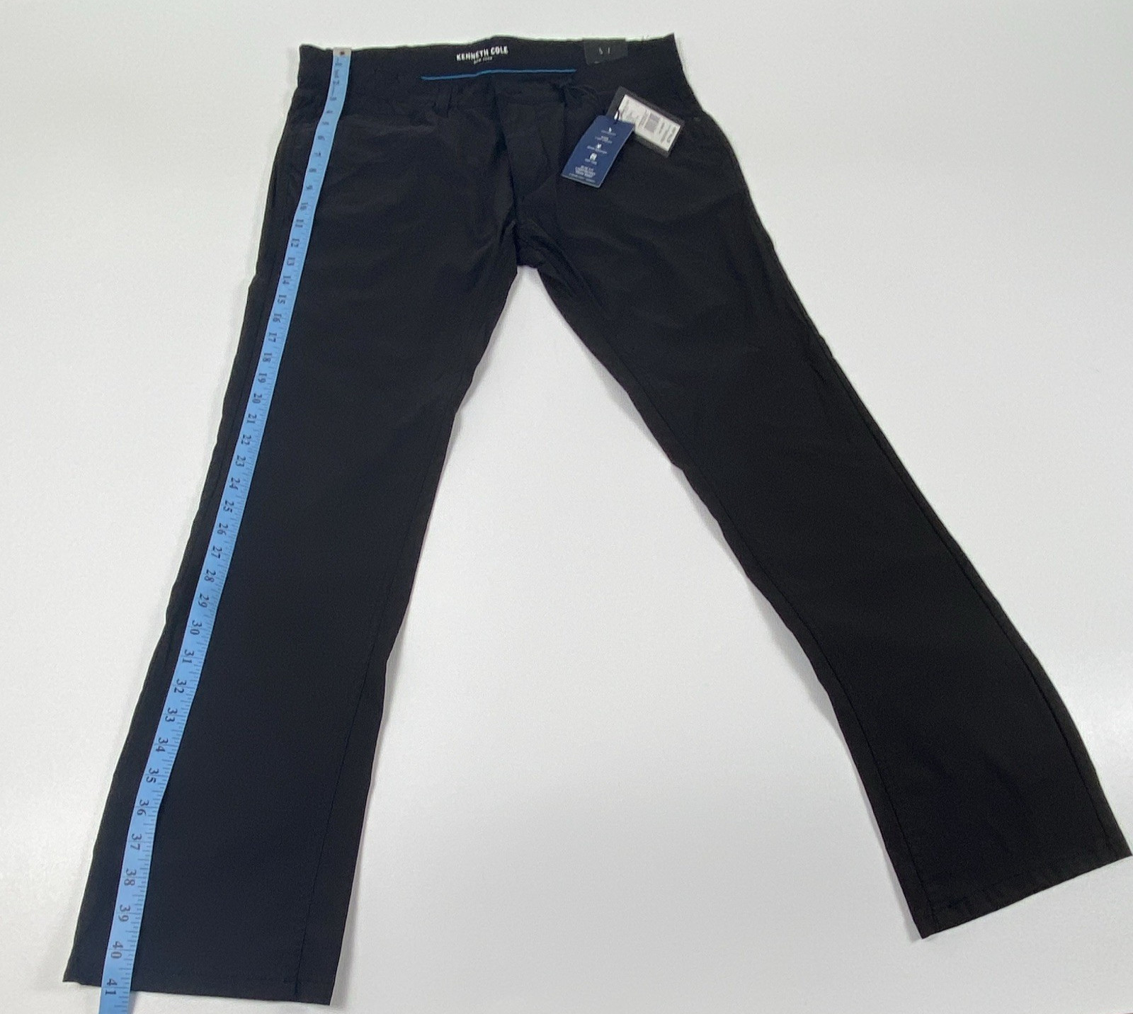 Kenneth Cole New York TECHNI-COLE Slim Fit Lightweight Tech Pants Black 34