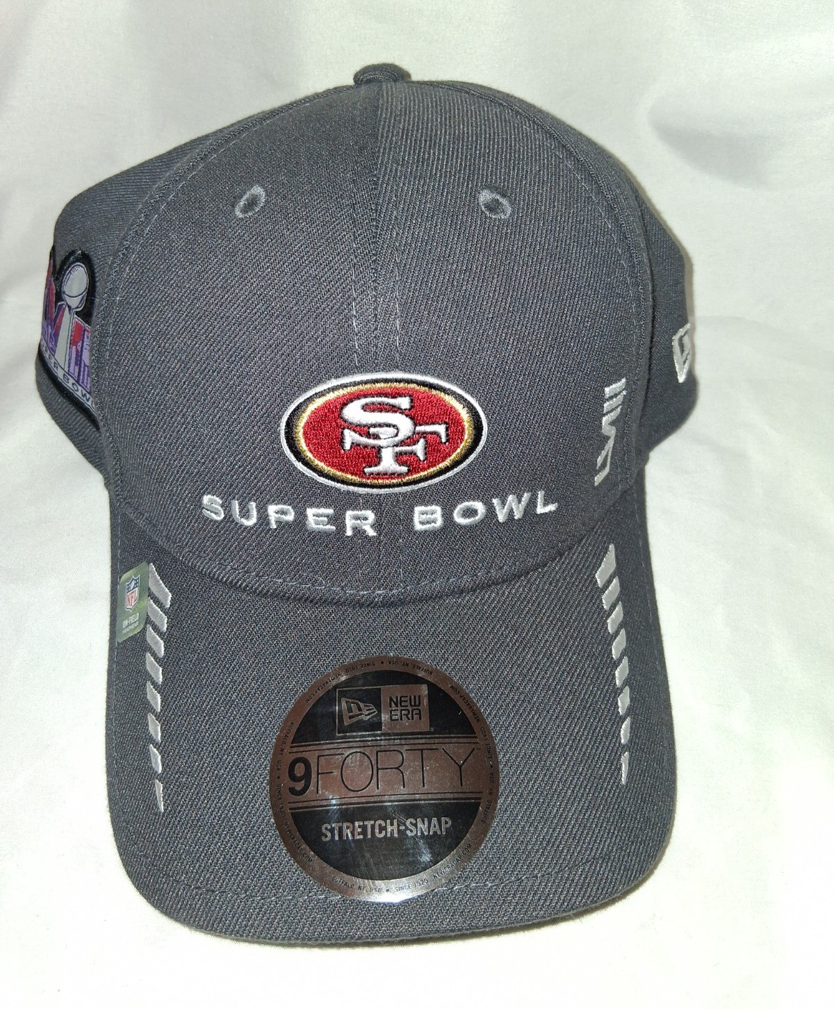 New Era San Francisco 49ers Super Bowl Gray Adjustable Stretch Baseball Cap