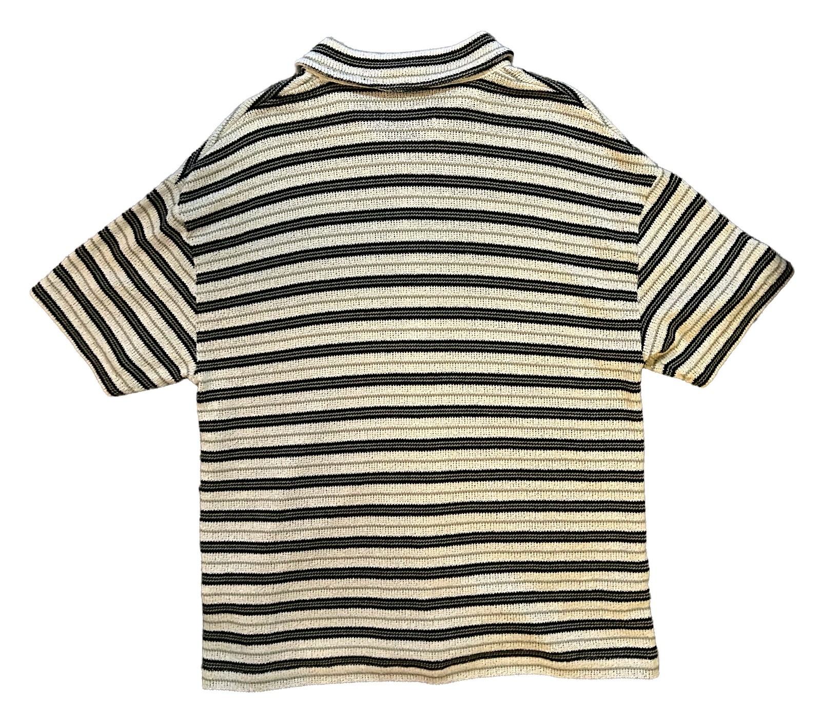 ALLSAINTS Jackson Oversize Stripe SS Knit Button-Up Shirt – Men’s Medium (M)
