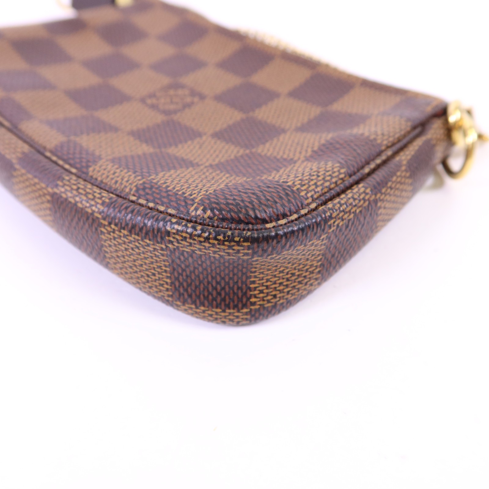 LOUIS VUITTON LV GHW Damier Mini Pochette Accessories N58009 Damier Brown