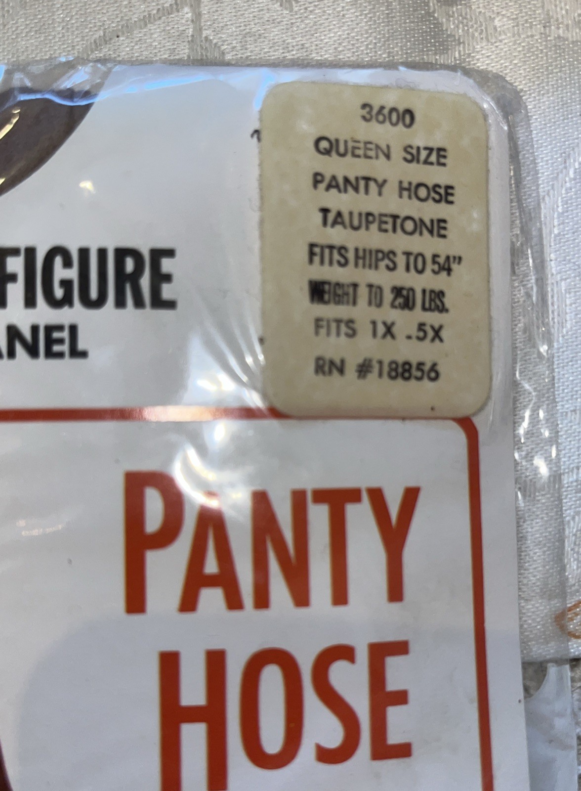 QUEEN SIZE Vintage Taupetone 100% Nylon PANTYHOSE – SZ 1X 5X FULL figure NEW