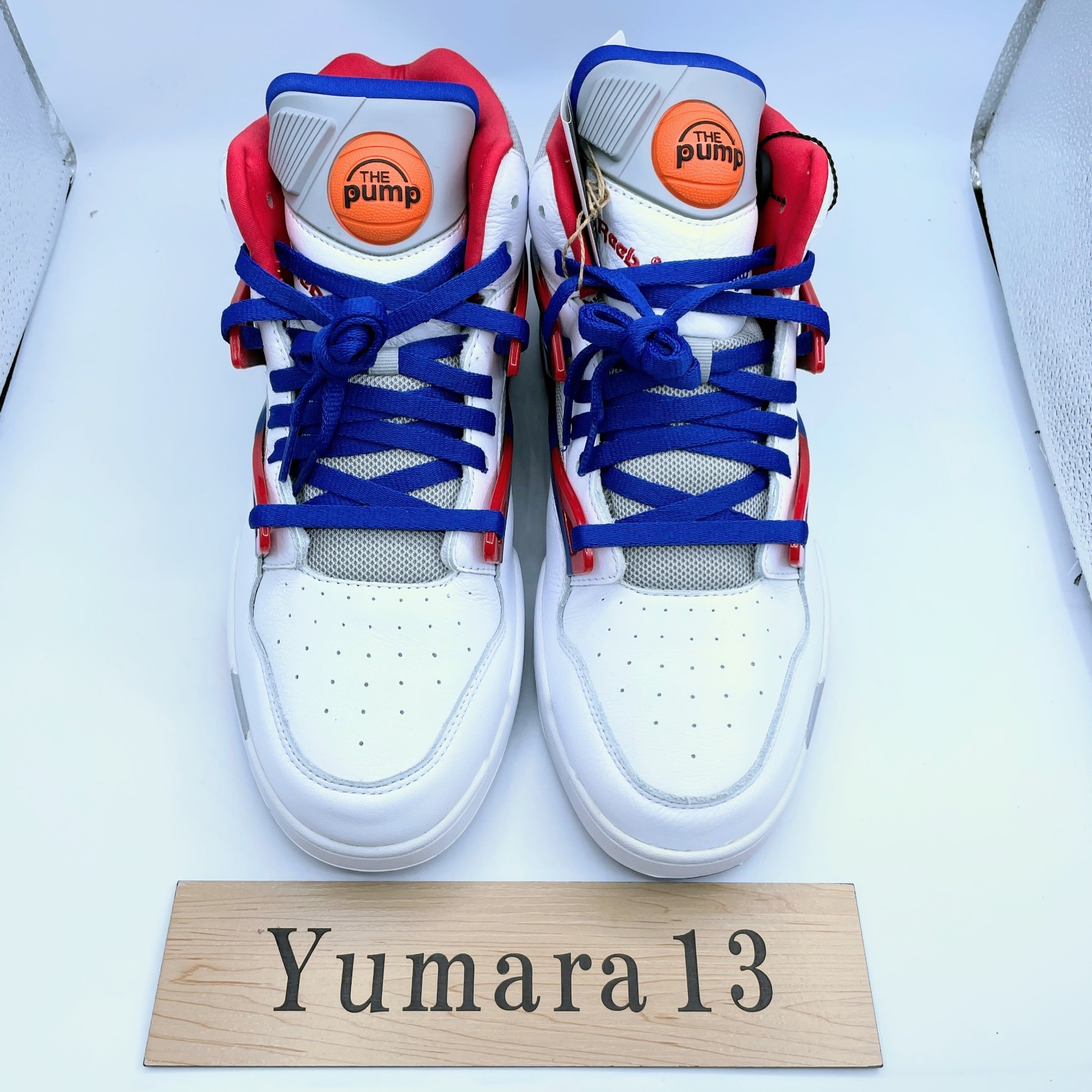 Reebok Classic Pump Omni Zone 2 Pistons White Blue H01315 Men’s Size