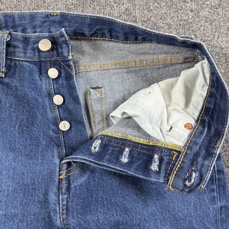 Levi’s Premium 501 ’93 Jeans Mens 29×30 Straight Leg Button Fly Big E Cowboy