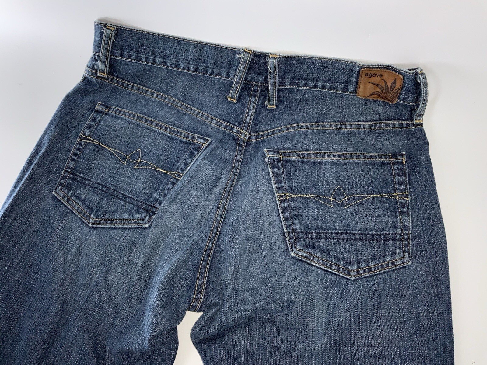 Agave Copper Waterman Jeans Men 32×28 Blue Dark Relaxed Straight USA YGI N5-57
