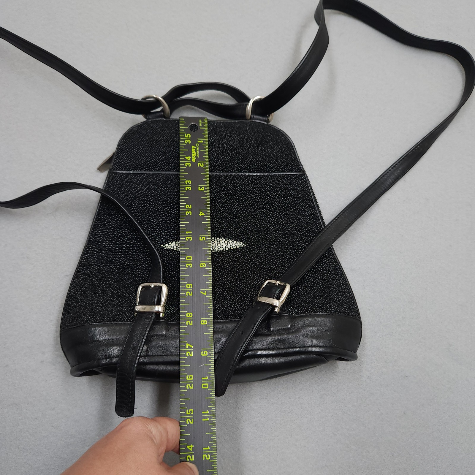 Vintage Kismet Stingray & Leather Black Mini Backpack / Purse Bag Exotic Rare