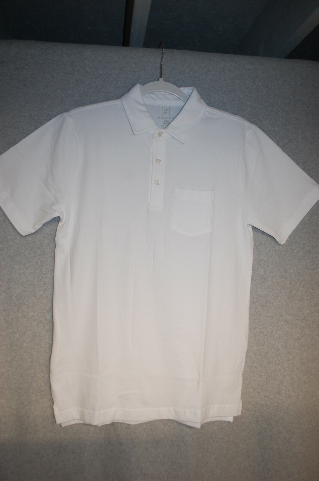 Mens WHITE S/S POLO SHIRT Chest Pocket SOFT KNIT 100% Cotton XS S M L XL 2XL 3XL