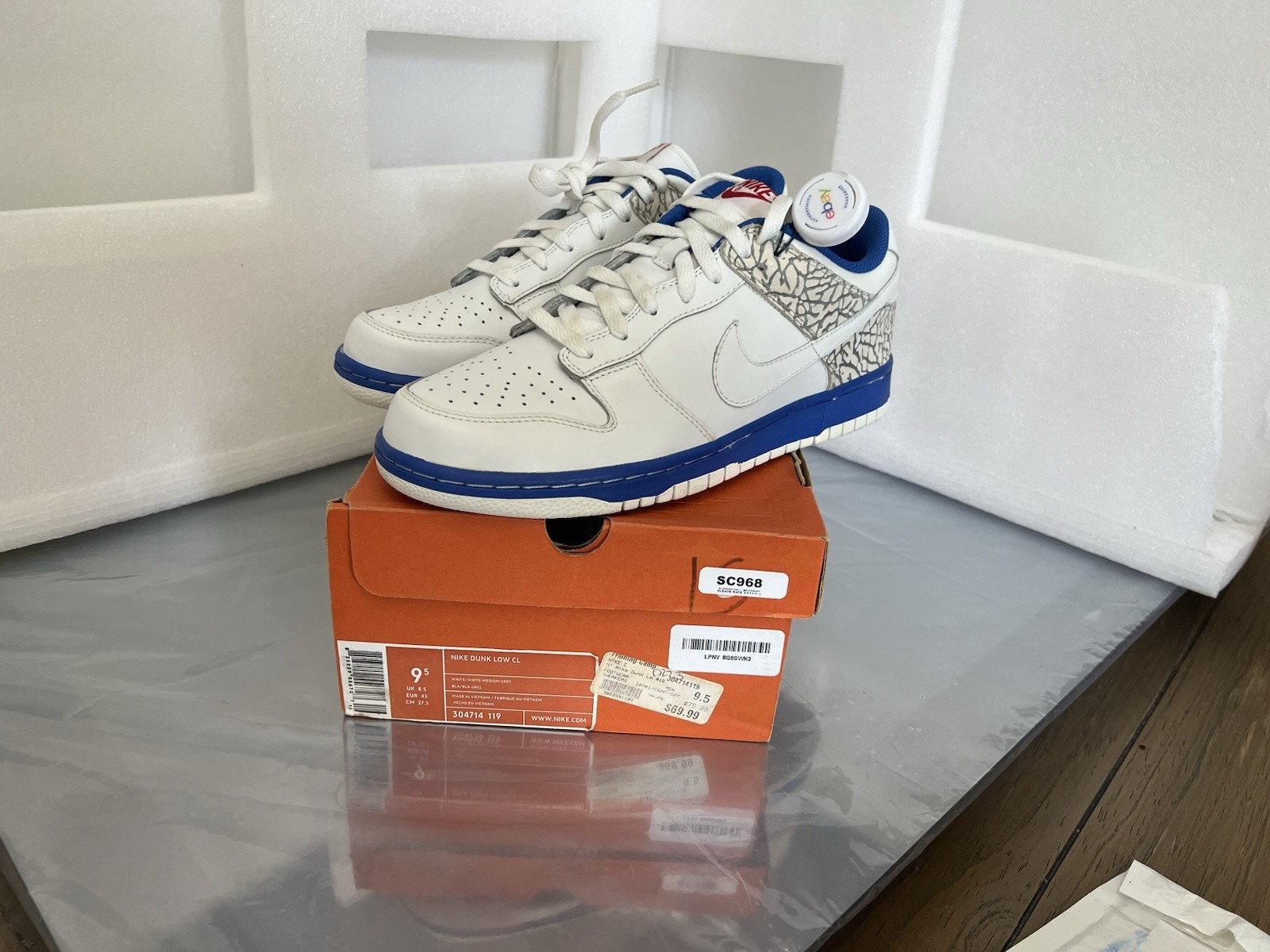 New Nike Dunk Low CL Jordan Pack – DS – 2006 Release – 304714-119 – Cement Blue