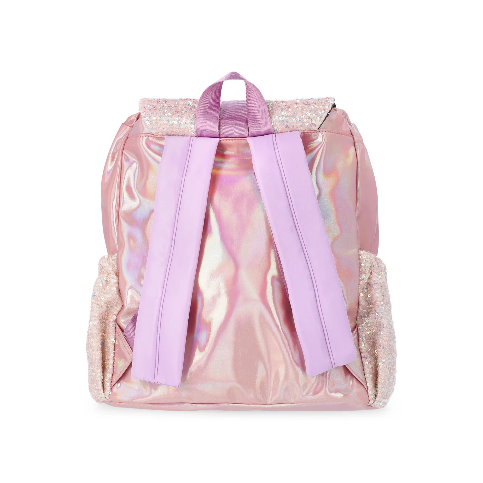 LOT of 2 Justice Girls’ Sequin Rucksack Backpack : 14.25″ H x 11.5″ W x 5.5″ D